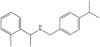 [1-(2-methylphenyl)ethyl]({[4-(propan-2-yl)phenyl]methyl})amine Struktur