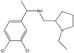 [1-(3,4-dichlorophenyl)ethyl][(1-ethylpyrrolidin-2-yl)methyl]amine Struktur