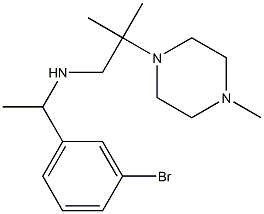 [1-(3-bromophenyl)ethyl][2-methyl-2-(4-methylpiperazin-1-yl)propyl]amine Struktur