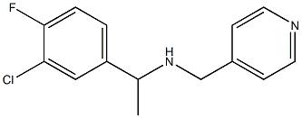 [1-(3-chloro-4-fluorophenyl)ethyl](pyridin-4-ylmethyl)amine Struktur