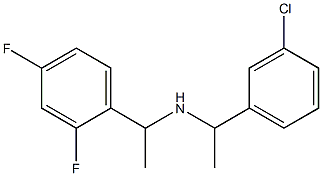 [1-(3-chlorophenyl)ethyl][1-(2,4-difluorophenyl)ethyl]amine Struktur