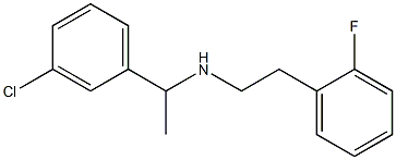 [1-(3-chlorophenyl)ethyl][2-(2-fluorophenyl)ethyl]amine Struktur