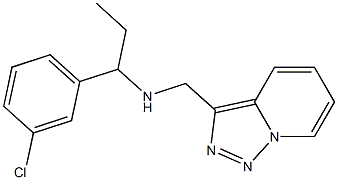 [1-(3-chlorophenyl)propyl]({[1,2,4]triazolo[3,4-a]pyridin-3-ylmethyl})amine Struktur