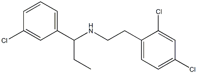 [1-(3-chlorophenyl)propyl][2-(2,4-dichlorophenyl)ethyl]amine Struktur