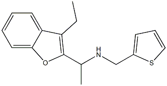 [1-(3-ethyl-1-benzofuran-2-yl)ethyl](thiophen-2-ylmethyl)amine Struktur