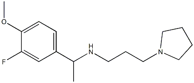 [1-(3-fluoro-4-methoxyphenyl)ethyl][3-(pyrrolidin-1-yl)propyl]amine Struktur