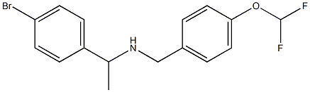 [1-(4-bromophenyl)ethyl]({[4-(difluoromethoxy)phenyl]methyl})amine Struktur