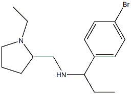 [1-(4-bromophenyl)propyl][(1-ethylpyrrolidin-2-yl)methyl]amine Struktur