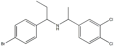 [1-(4-bromophenyl)propyl][1-(3,4-dichlorophenyl)ethyl]amine Struktur