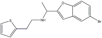 [1-(5-bromo-1-benzofuran-2-yl)ethyl][2-(thiophen-2-yl)ethyl]amine Struktur