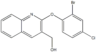 [2-(2-bromo-4-chlorophenoxy)quinolin-3-yl]methanol Struktur