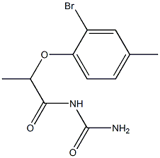 [2-(2-bromo-4-methylphenoxy)propanoyl]urea Struktur