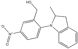 [2-(2-methyl-2,3-dihydro-1H-indol-1-yl)-5-nitrophenyl]methanol Struktur