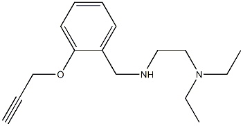 [2-(diethylamino)ethyl]({[2-(prop-2-yn-1-yloxy)phenyl]methyl})amine Struktur