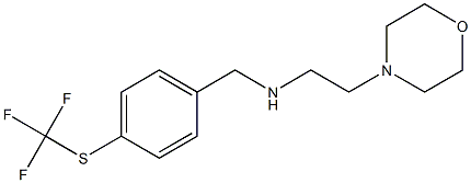 [2-(morpholin-4-yl)ethyl]({4-[(trifluoromethyl)sulfanyl]phenyl}methyl)amine Struktur