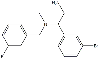 [2-amino-1-(3-bromophenyl)ethyl][(3-fluorophenyl)methyl]methylamine Struktur