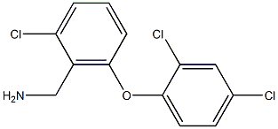 [2-chloro-6-(2,4-dichlorophenoxy)phenyl]methanamine Struktur