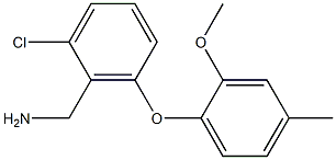 [2-chloro-6-(2-methoxy-4-methylphenoxy)phenyl]methanamine Struktur