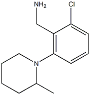 [2-chloro-6-(2-methylpiperidin-1-yl)phenyl]methanamine Struktur