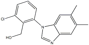 [2-chloro-6-(5,6-dimethyl-1H-1,3-benzodiazol-1-yl)phenyl]methanol Struktur