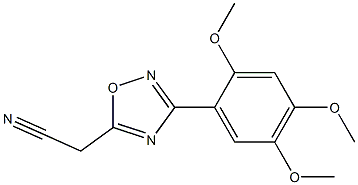 [3-(2,4,5-trimethoxyphenyl)-1,2,4-oxadiazol-5-yl]acetonitrile Struktur