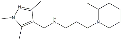 [3-(2-methylpiperidin-1-yl)propyl][(1,3,5-trimethyl-1H-pyrazol-4-yl)methyl]amine Struktur