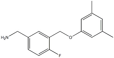 [3-(3,5-dimethylphenoxymethyl)-4-fluorophenyl]methanamine Struktur