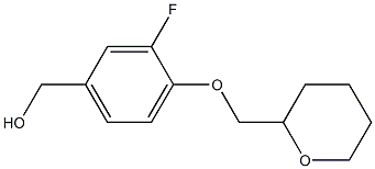 [3-fluoro-4-(oxan-2-ylmethoxy)phenyl]methanol Struktur