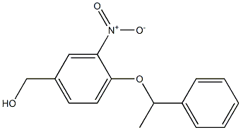 [3-nitro-4-(1-phenylethoxy)phenyl]methanol Structure