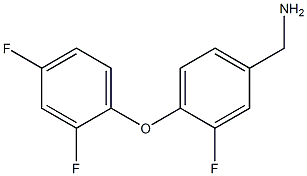 [4-(2,4-difluorophenoxy)-3-fluorophenyl]methanamine Struktur