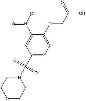 [4-(morpholin-4-ylsulfonyl)-2-nitrophenoxy]acetic acid Struktur