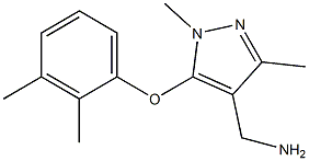 [5-(2,3-dimethylphenoxy)-1,3-dimethyl-1H-pyrazol-4-yl]methanamine Struktur