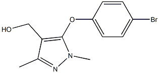 [5-(4-bromophenoxy)-1,3-dimethyl-1H-pyrazol-4-yl]methanol Struktur