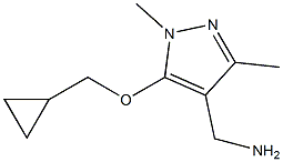 [5-(cyclopropylmethoxy)-1,3-dimethyl-1H-pyrazol-4-yl]methanamine Struktur