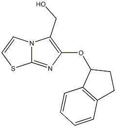 [6-(2,3-dihydro-1H-inden-1-yloxy)imidazo[2,1-b][1,3]thiazol-5-yl]methanol Struktur