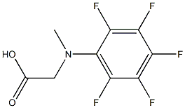 [methyl(pentafluorophenyl)amino]acetic acid Struktur