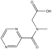 [methyl(pyrazin-2-ylcarbonyl)amino]acetic acid Struktur