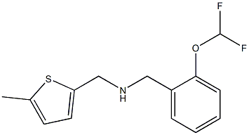 {[2-(difluoromethoxy)phenyl]methyl}[(5-methylthiophen-2-yl)methyl]amine Struktur