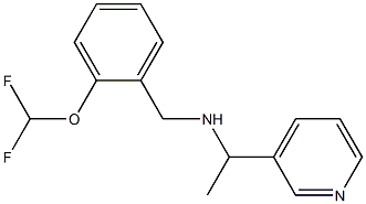 {[2-(difluoromethoxy)phenyl]methyl}[1-(pyridin-3-yl)ethyl]amine Struktur