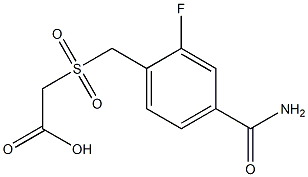 {[4-(aminocarbonyl)-2-fluorobenzyl]sulfonyl}acetic acid Struktur