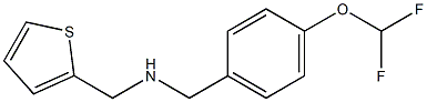 {[4-(difluoromethoxy)phenyl]methyl}(thiophen-2-ylmethyl)amine Struktur