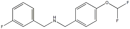 {[4-(difluoromethoxy)phenyl]methyl}[(3-fluorophenyl)methyl]amine Struktur