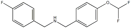 {[4-(difluoromethoxy)phenyl]methyl}[(4-fluorophenyl)methyl]amine Struktur