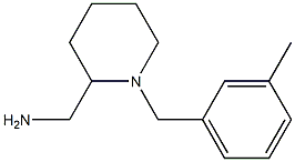 {1-[(3-methylphenyl)methyl]piperidin-2-yl}methanamine Struktur