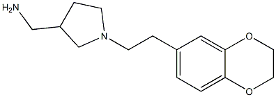 {1-[2-(2,3-dihydro-1,4-benzodioxin-6-yl)ethyl]pyrrolidin-3-yl}methylamine Struktur