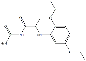 {2-[(2,5-diethoxyphenyl)amino]propanoyl}urea Struktur