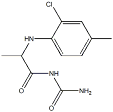 {2-[(2-chloro-4-methylphenyl)amino]propanoyl}urea Struktur