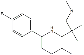 {2-[(dimethylamino)methyl]-2-methylpropyl}[1-(4-fluorophenyl)pentyl]amine Struktur