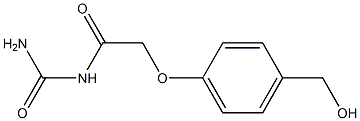 {2-[4-(hydroxymethyl)phenoxy]acetyl}urea Struktur