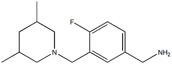 {3-[(3,5-dimethylpiperidin-1-yl)methyl]-4-fluorophenyl}methanamine Struktur